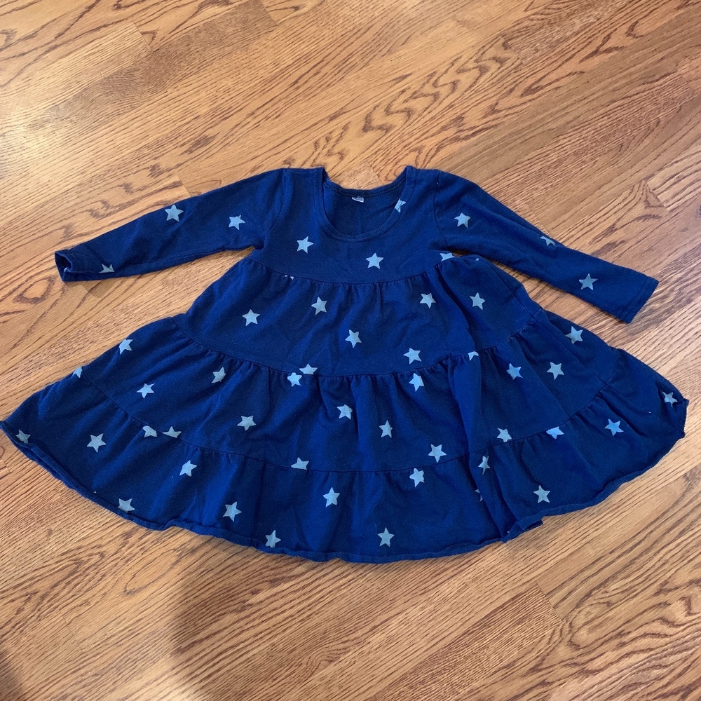 Nano navy star twirl dress
